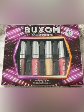 Buxom Bonus Points Plumping Lip Polish Kit 4pc Sugar Kristen Charlie Jessica NIB